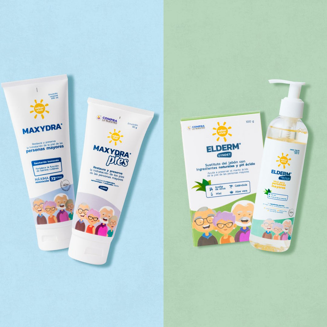 Cremas para piel madura y jabones para la piel de personas mayores