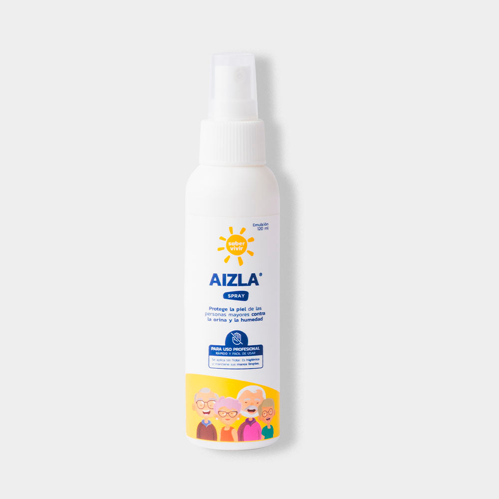 Spray contra la pañalitis en adultos, fondo blanco